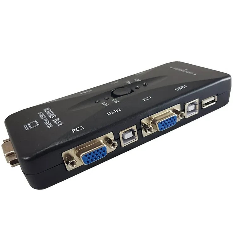 سوییچ 4 پورت کی وی ام USB VGA KVM آی فورتک مدل 4UK