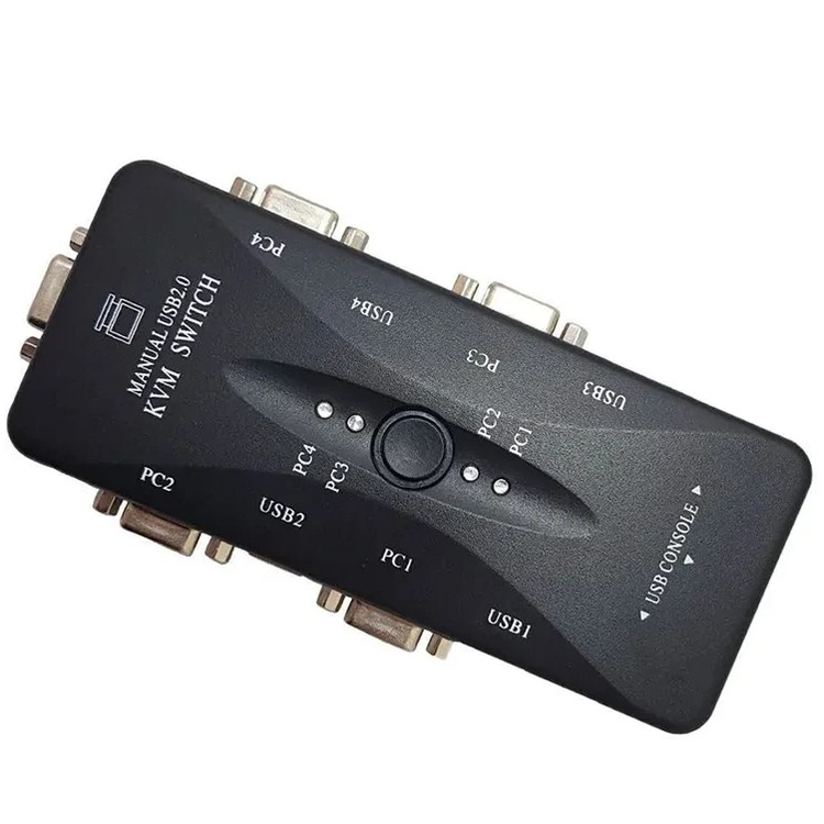 سوییچ 4 پورت کی وی ام USB VGA KVM آی فورتک مدل 4UK