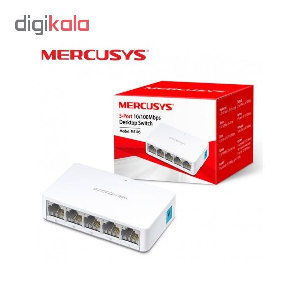 سوییچ 5 پورت مرکوسیس مدل MS105
