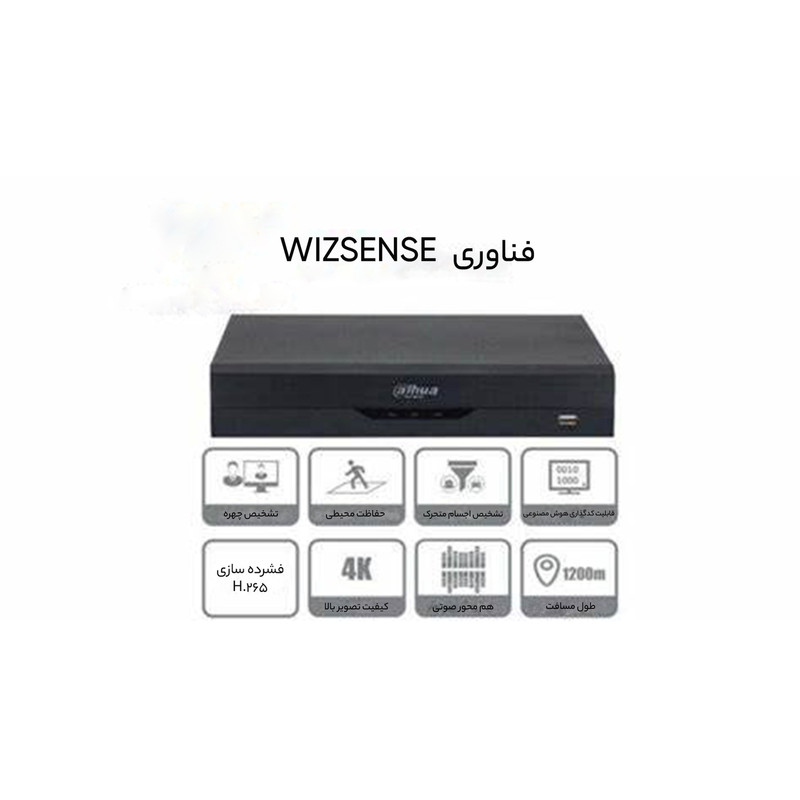 ضبط کننده ویدیویی داهوا مدل DH-XVR5108HS-4KL-I3- جلو