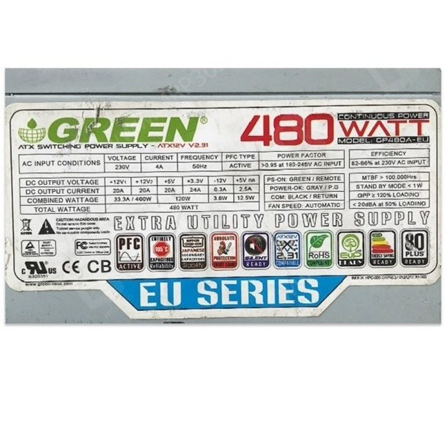 Green GP480A-EU Power Supply