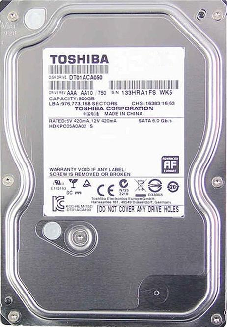 هارد دیسک اینترنال Toshiba مدل DT01ACA050– ظرفیت 500GB استوک