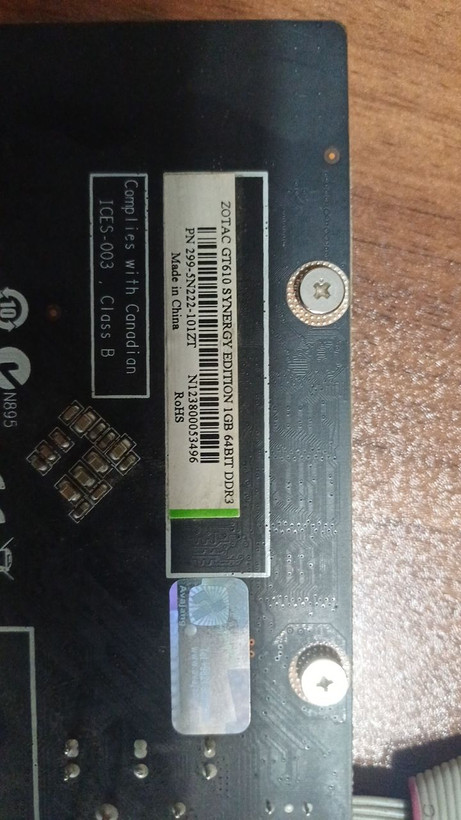 کارت گرافیک زوتک مدل ZOTAC GT610 synergy edition 1GB 64bit ddr3 (استوک)
