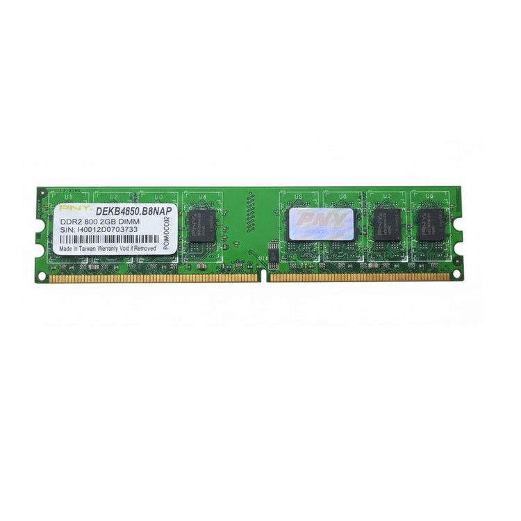 رم دسکتاپ پی ان وای DDR2 تک کاناله 800 مگاهرتز CL6 مدل DDR2 800 DIMM ظرفیت 2 گیگابایت