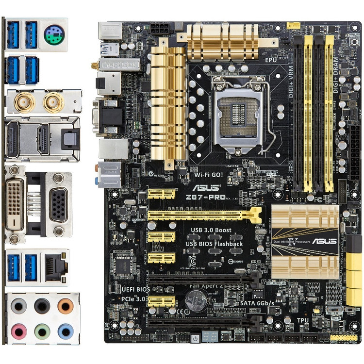 باندل مادربرد ایسوس Asus Z87-PRO WIFI+ پردازندهcore i7 4770 + رم 8GB DDR3