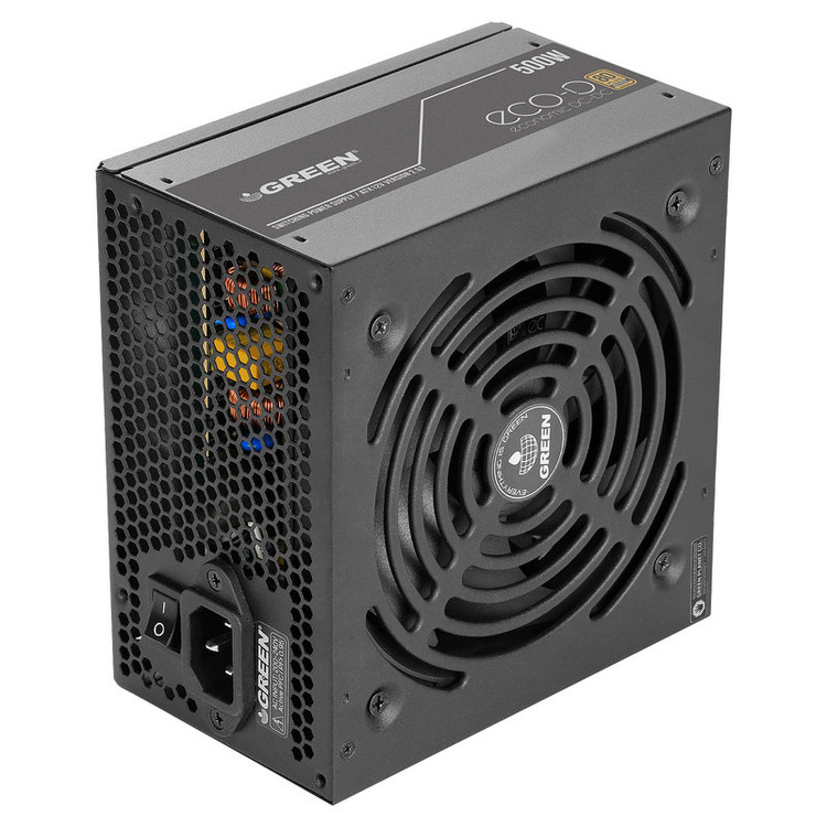 منبع تغذیه کامپیوتر 500W وات گرین مدل GP500A-ECO D