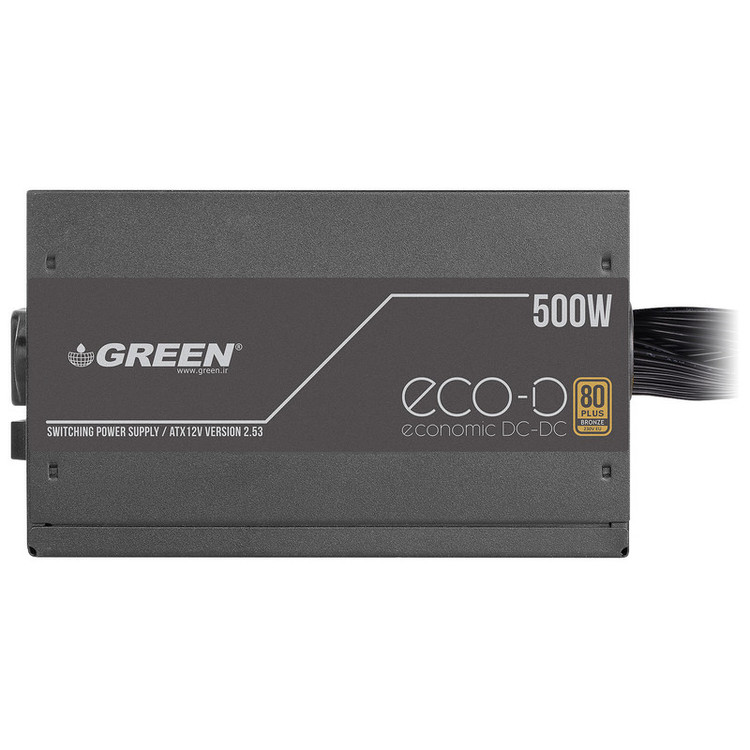 منبع تغذیه کامپیوتر 500W وات گرین مدل GP500A-ECO D