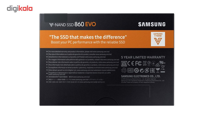 اس اس دی سامسونگ مدل 860 Evo ظرفیت 250 گیگابایت استوک