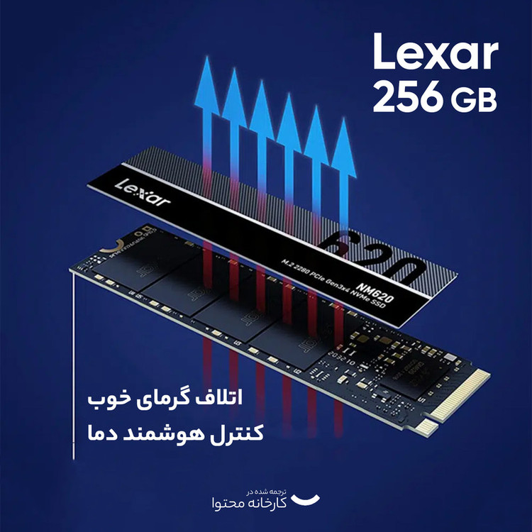 اس اس دی اینترنال PCIe Gen3 x4 لکسار مدل NM620 ظرفیت 256 گیگابایت استوک