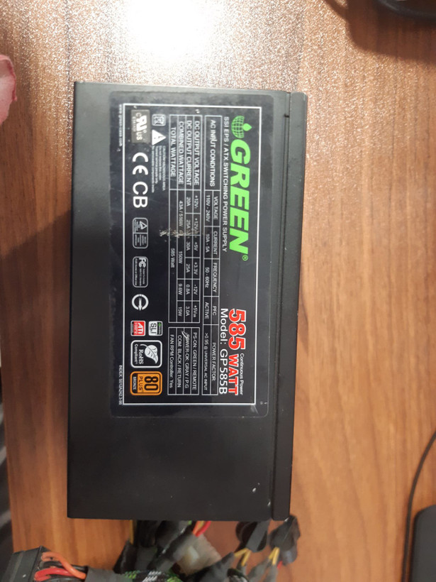 منبع تغذیه کامپیوتر گرین مدل GP585B استوک