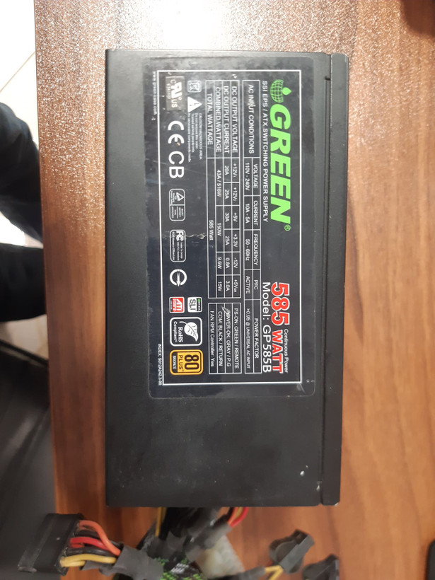 منبع تغذیه کامپیوتر گرین مدل GP585B استوک