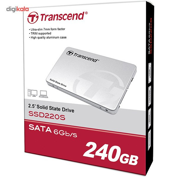 حافظه SSD اینترنال ترنسند مدل SSD220S ظرفیت 240 گیگابایت استوک