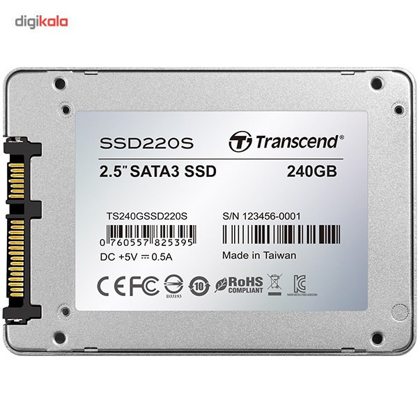 حافظه SSD اینترنال ترنسند مدل SSD220S ظرفیت 240 گیگابایت استوک