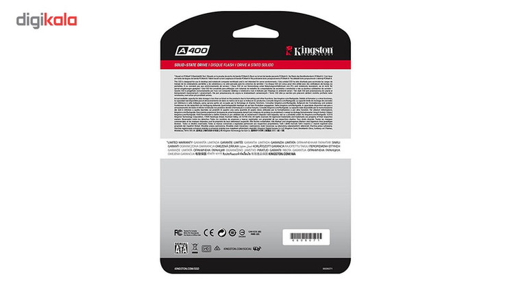 اس اس دی اینترنال کینگستون مدل A400 ظرفیت 240 گیگابایت استوک کارکرد هفتاد ساعت