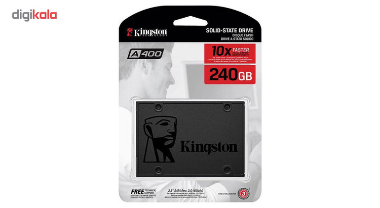 اس اس دی اینترنال کینگستون مدل A400 ظرفیت 240 گیگابایت استوک کارکرد هفتاد ساعت