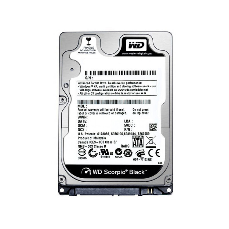 هارد دیسک وسترن دیجیتال مدل WD500LPLX ظرفیت 500 گیگابایت لپ تاپی استوک