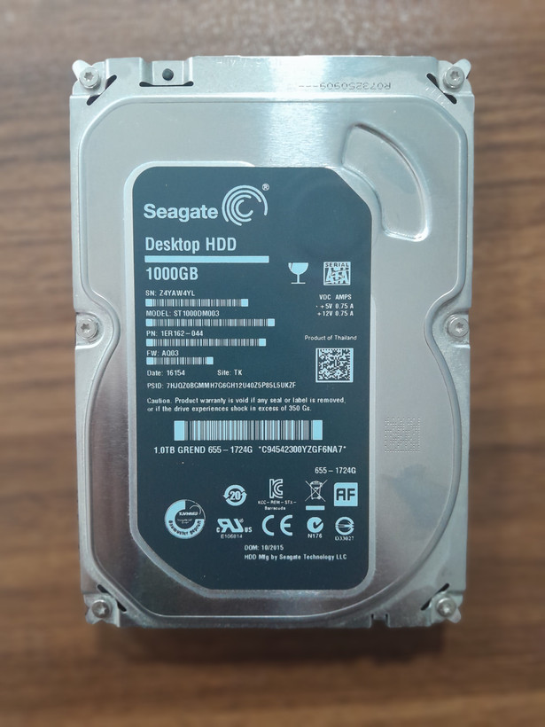 هارددیسک اینترنال سیگیت مدل ST 1000DM003 ظرفیت 1000 گیگابایت استوک