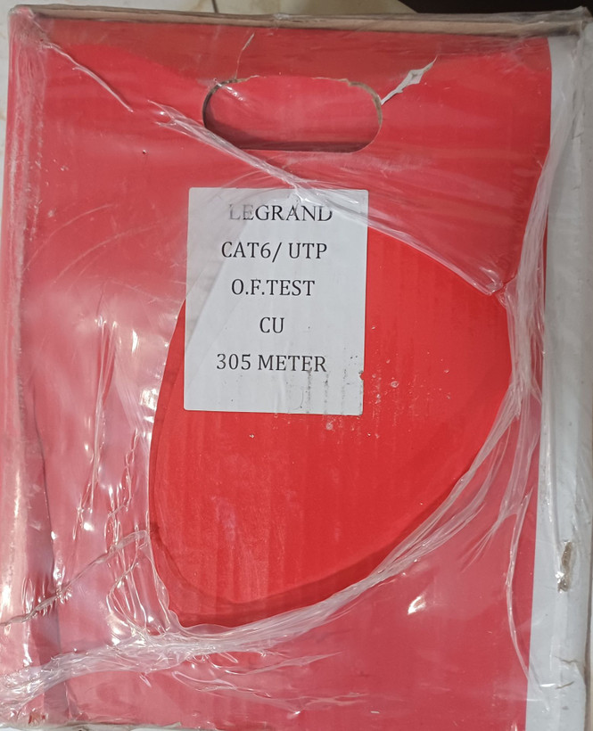 کابل شبکه لگراند مدل Legrand Cat6 UTP حلقه 305 متری با تست فلوک