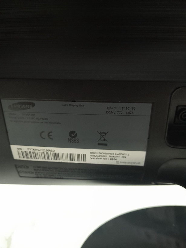 مانیتور سامسونگ مدل S19C150F سایز 18.5 اینچ استوک