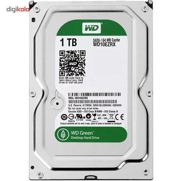 هارددیسک اینترنال وسترن دیجیتال سری سبز مدل WD10EZRX ظرفیت 1 ترابایت کارکرده