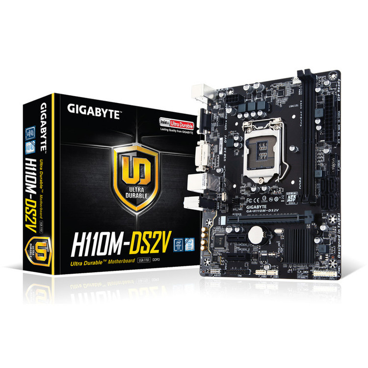 باندل مادربرد گیگابایت GA-H110M-DS2V+ پردازنده-7500 -Intel Core i5 + رم 4GB DDR4+ فنRGBGREAT CPU استوک