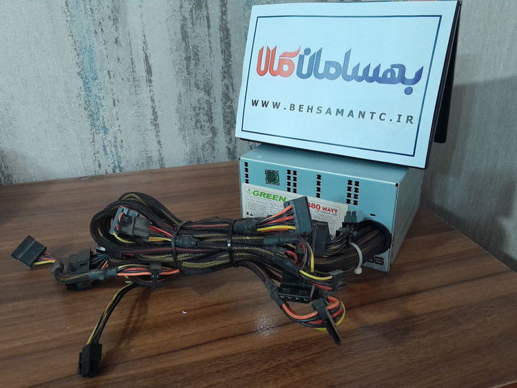 منبع تغذیه کامپیوتر گرین مدل GP480A-SP توان480 وات استوک