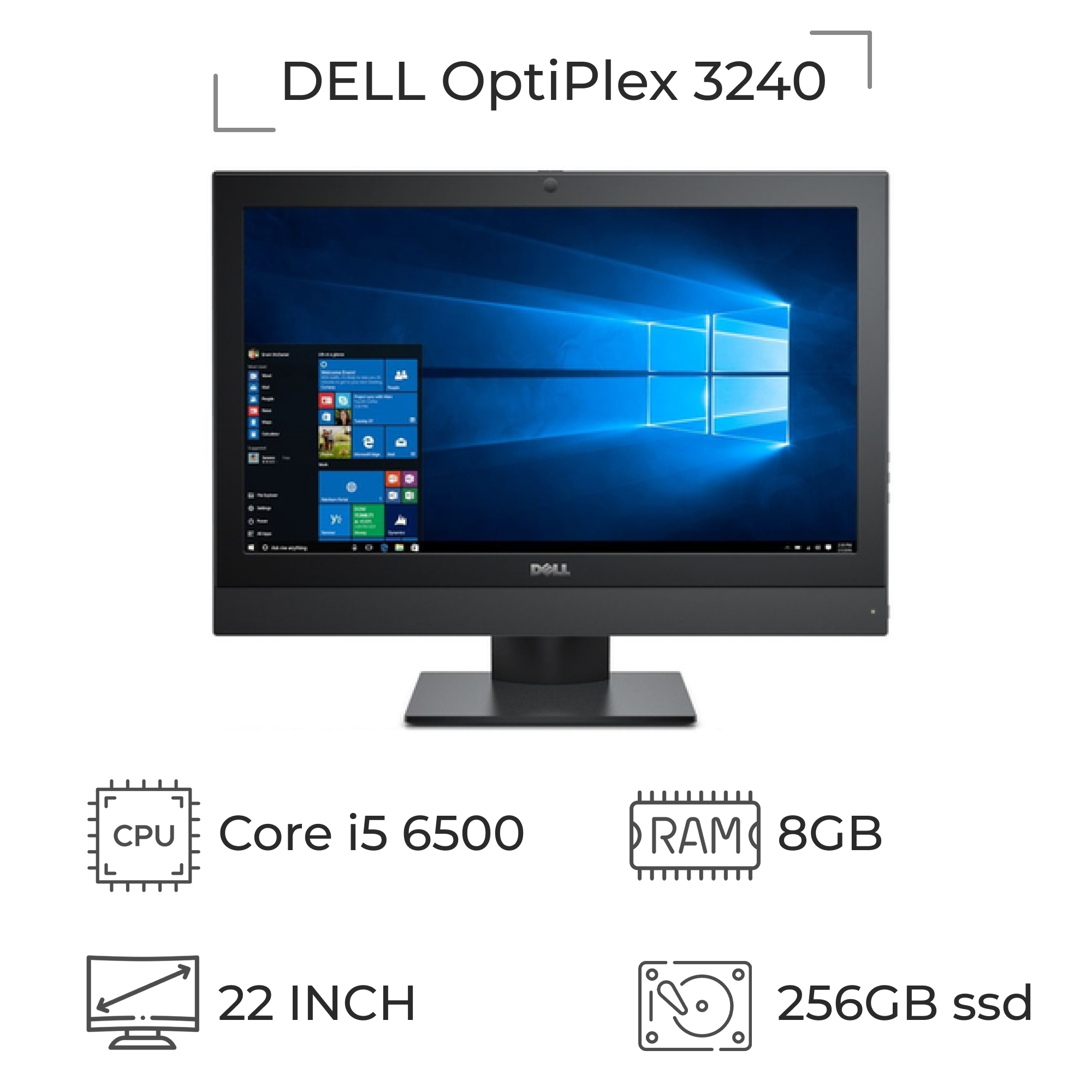 آل این وان  دل DELL OPTIPLEX 3240 پردازنده i5 نسل 6 استوک