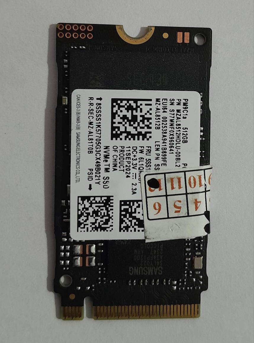 حافظه SSD سامسونگ M.2   مدل PM9C1 ظرفیت 512 گیگابایت استوک