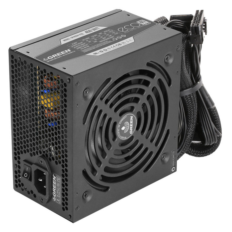 منبع تغذیه کامپیوتر گرین مدل GP450A-ECO Rev3.1 استوک در حد نو