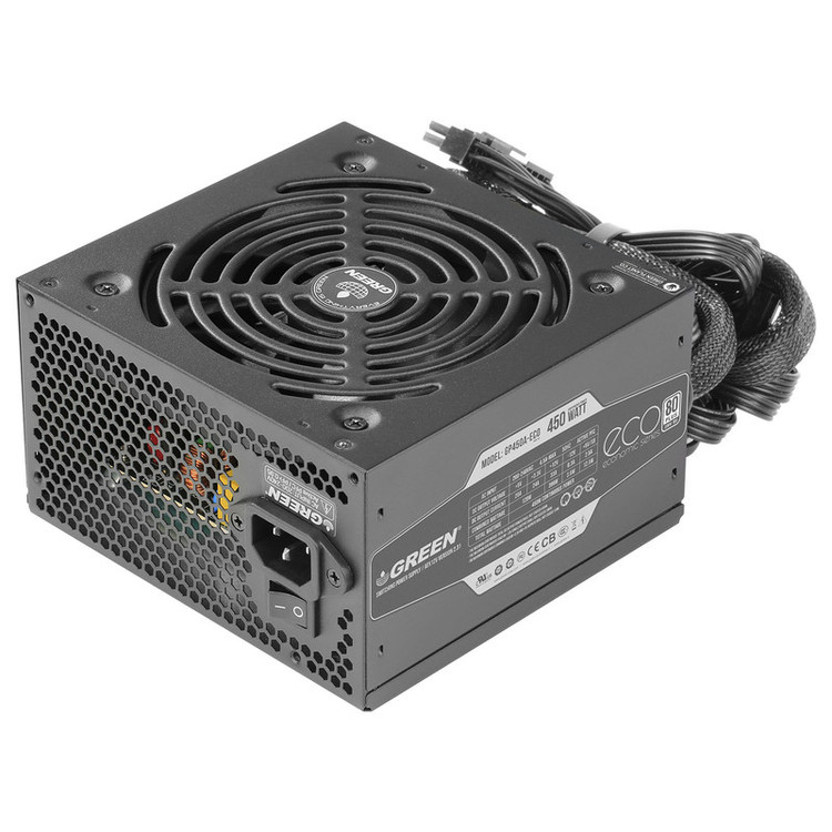 منبع تغذیه کامپیوتر گرین مدل GP450A-ECO Rev3.1 استوک در حد نو