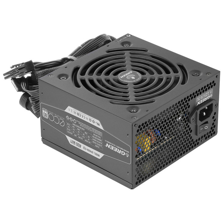 منبع تغذیه کامپیوتر گرین مدل GP450A-ECO Rev3.1 استوک در حد نو